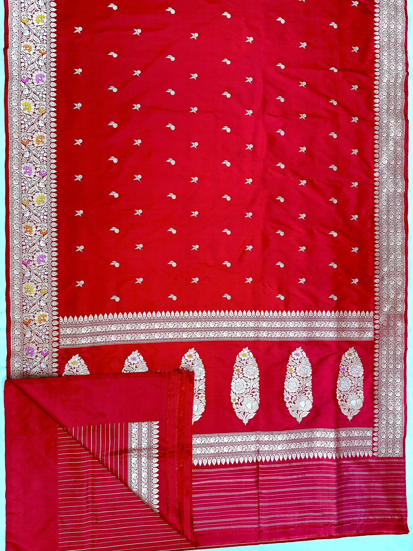 Red Handloom Banarasi Katan by Katan Silk Saree