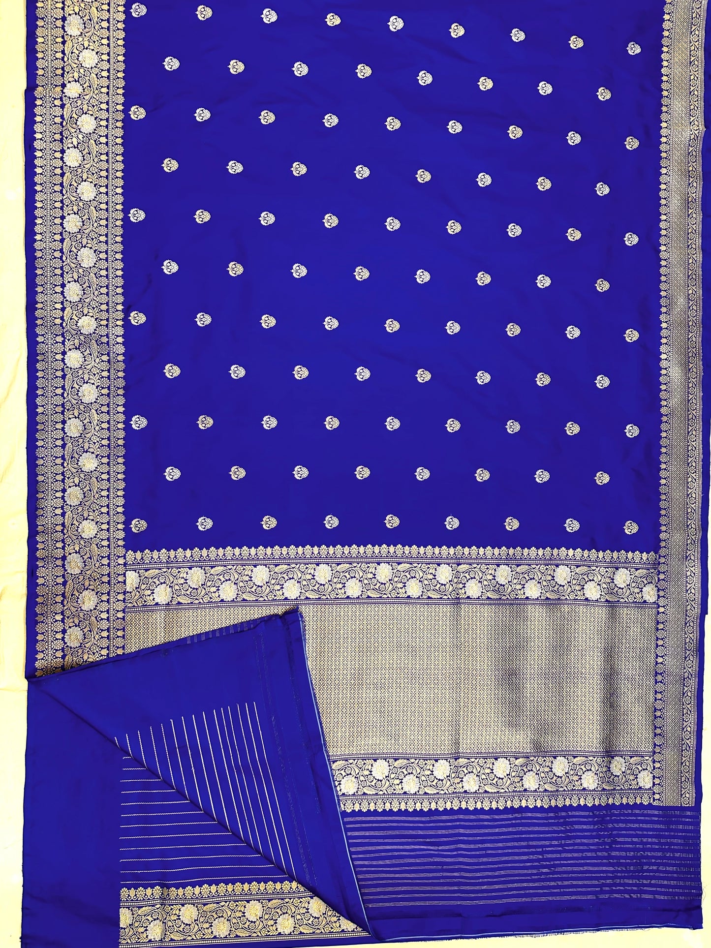 Blue Handloom Banarasi Katan by Katan Silk Saree