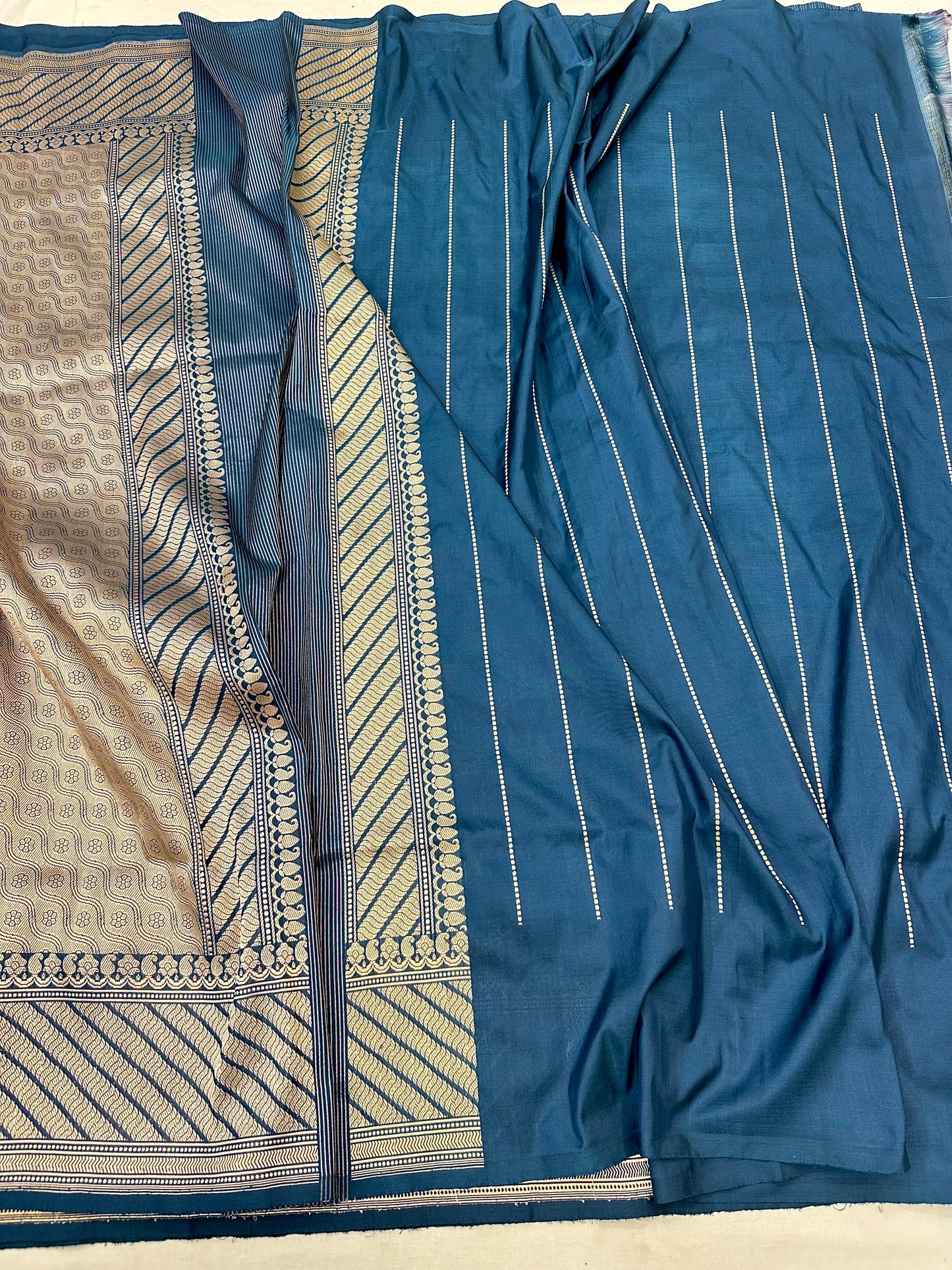 Rama green luxury jaal designer Pure Handloom Banarasi Katan by Katan Silk Kadhwa weave Saree